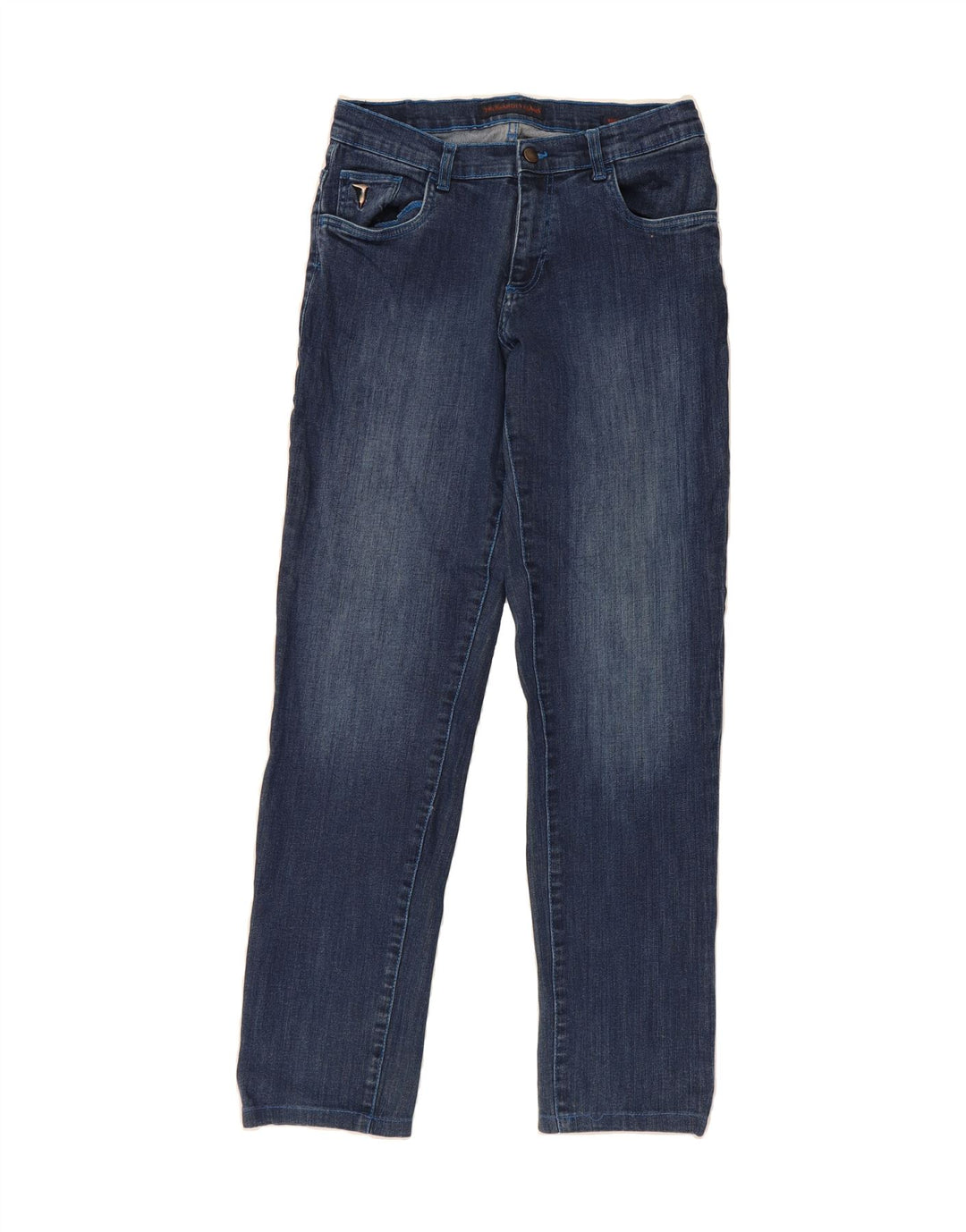 TRUSSARDI Mens Straight Jeans W30 L32 Navy Blue Vintage Trussardi and Second-Hand Trussardi from Messina Hembry 