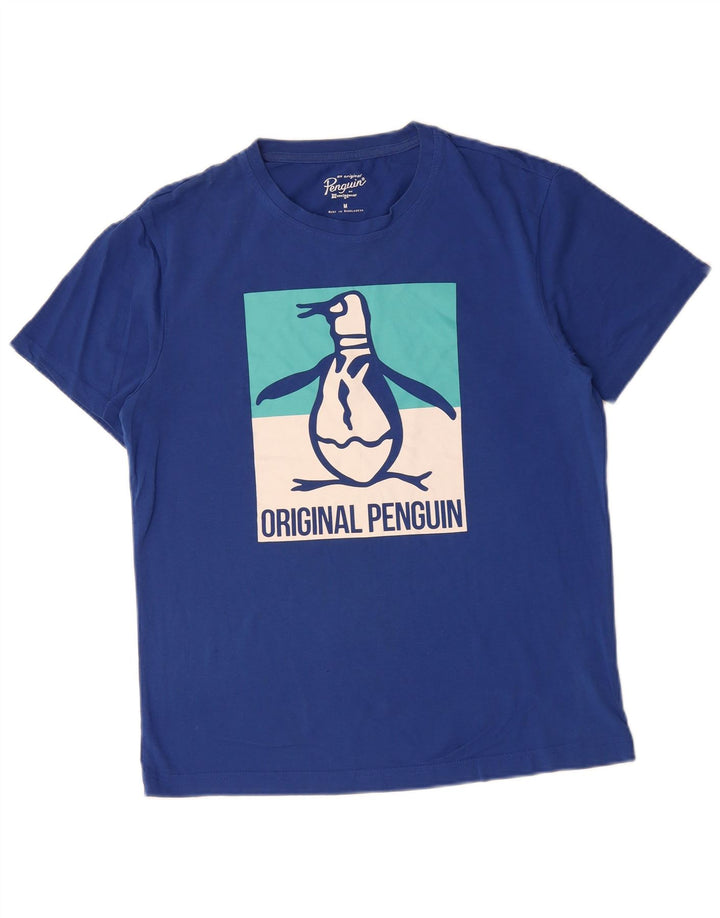 Ανδρικό γραφικό T-Shirt PENGUIN Τοπ μεσαίου μπλε βαμβακερό