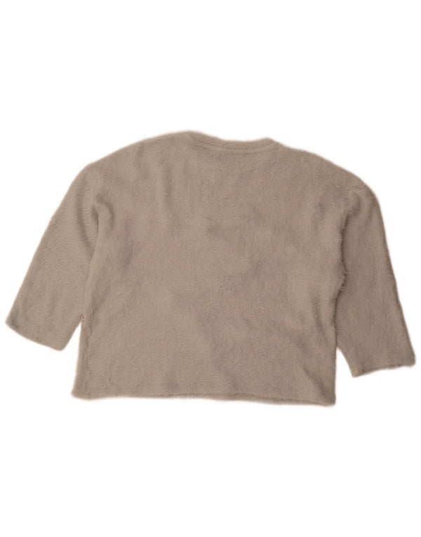 Zara Γυναικείο πουλόβερ Trafaluc 3/4 Sleeve Crew Neck Jumper UK 14 Medium Grey