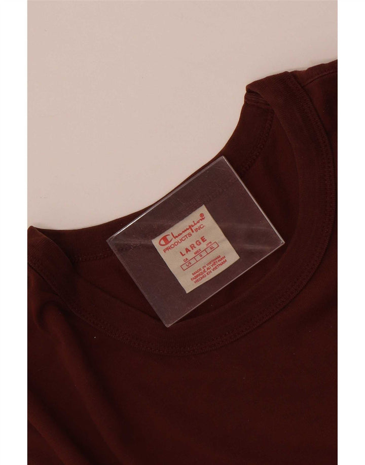 Champion Γυναικείο T-Shirt Top UK 16 Large Brown