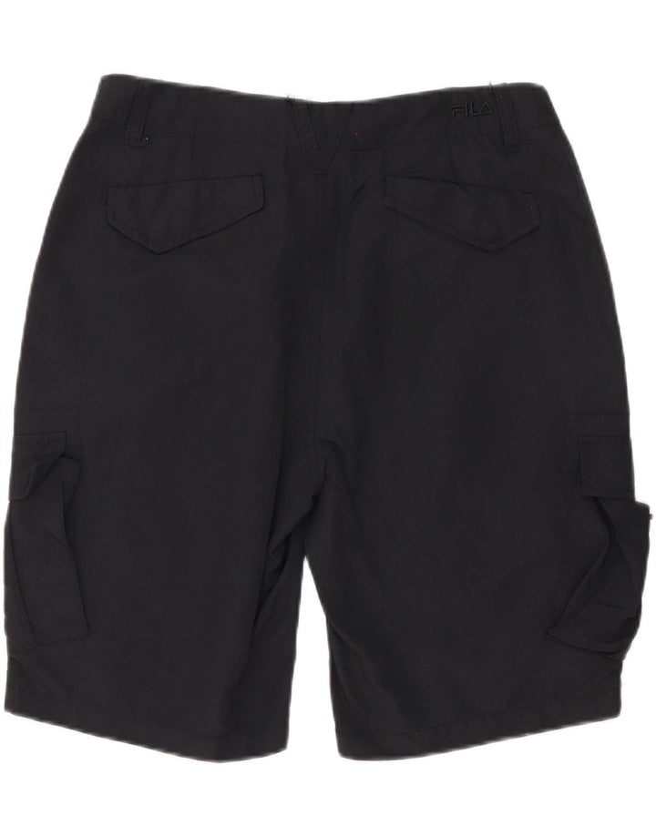 Ανδρικό σορτς FILA Cargo Small W32 μαύρο πολυεστέρα