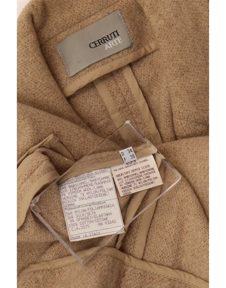 Cerruti Γυναικείο Μπουφάν σακάκι με 2 κουμπιά EU 36 Small Beige Camelhair
