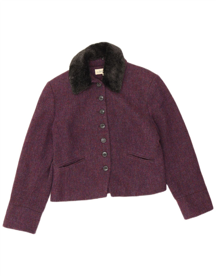 Josephine Γυναικείο Μπουφάν Blazer 7 κουμπιών IT 40 Small Purple Ψαροκόκκαλο