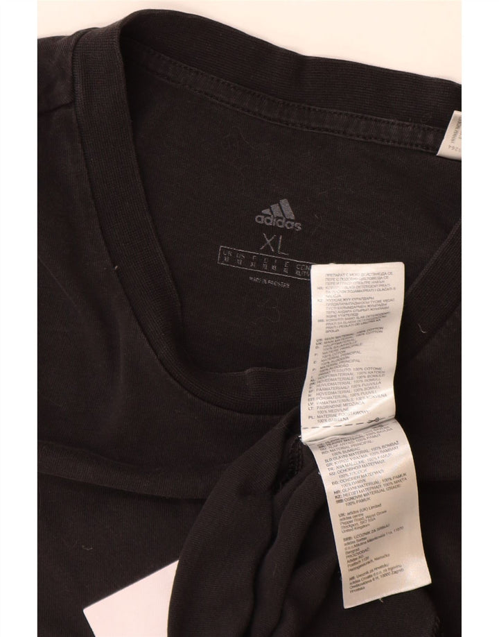 Ανδρικό γραφικό T-Shirt ADIDAS Top XL Μαύρο βαμβακερό