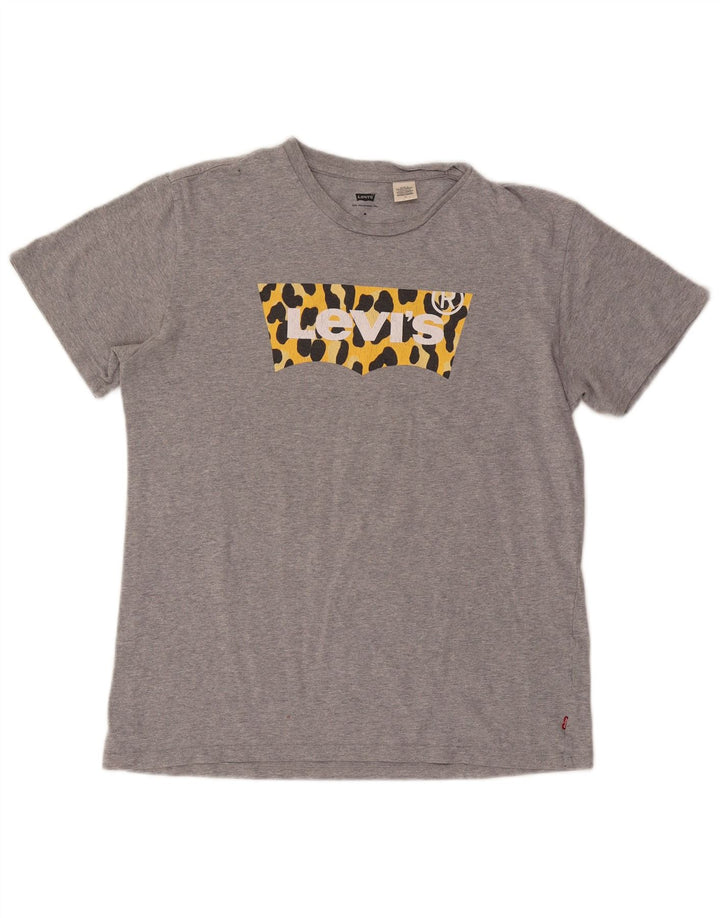 Γυναικείο γραφικό T-Shirt LEVI'S Top Medium Grey Animal print