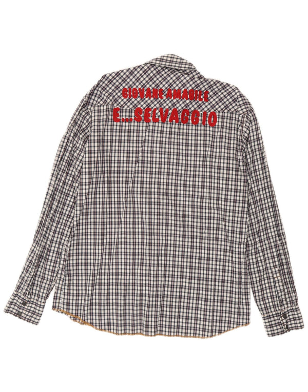Ανδρικό γραφικό πουκάμισο Scotch & Soda 2XL Black Check Cotton