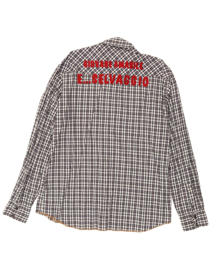 Ανδρικό γραφικό πουκάμισο Scotch & Soda 2XL Black Check Cotton