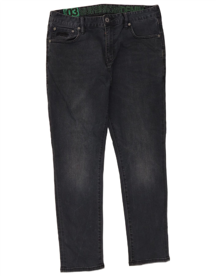 Ανδρικό Slim Jeans Superdry W34 L27 Μαύρο βαμβακερό