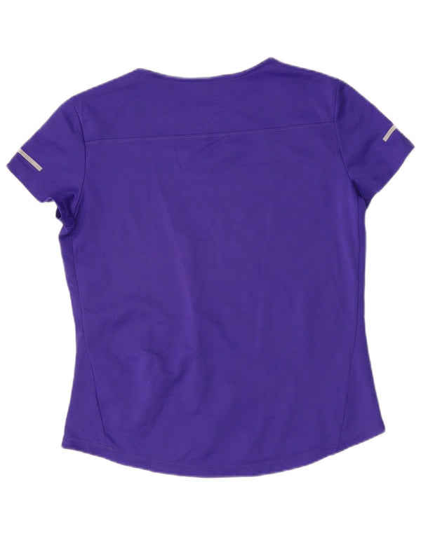Adidas Γυναικείο T-Shirt Climalite Top UK 16 Large Purple Polyester