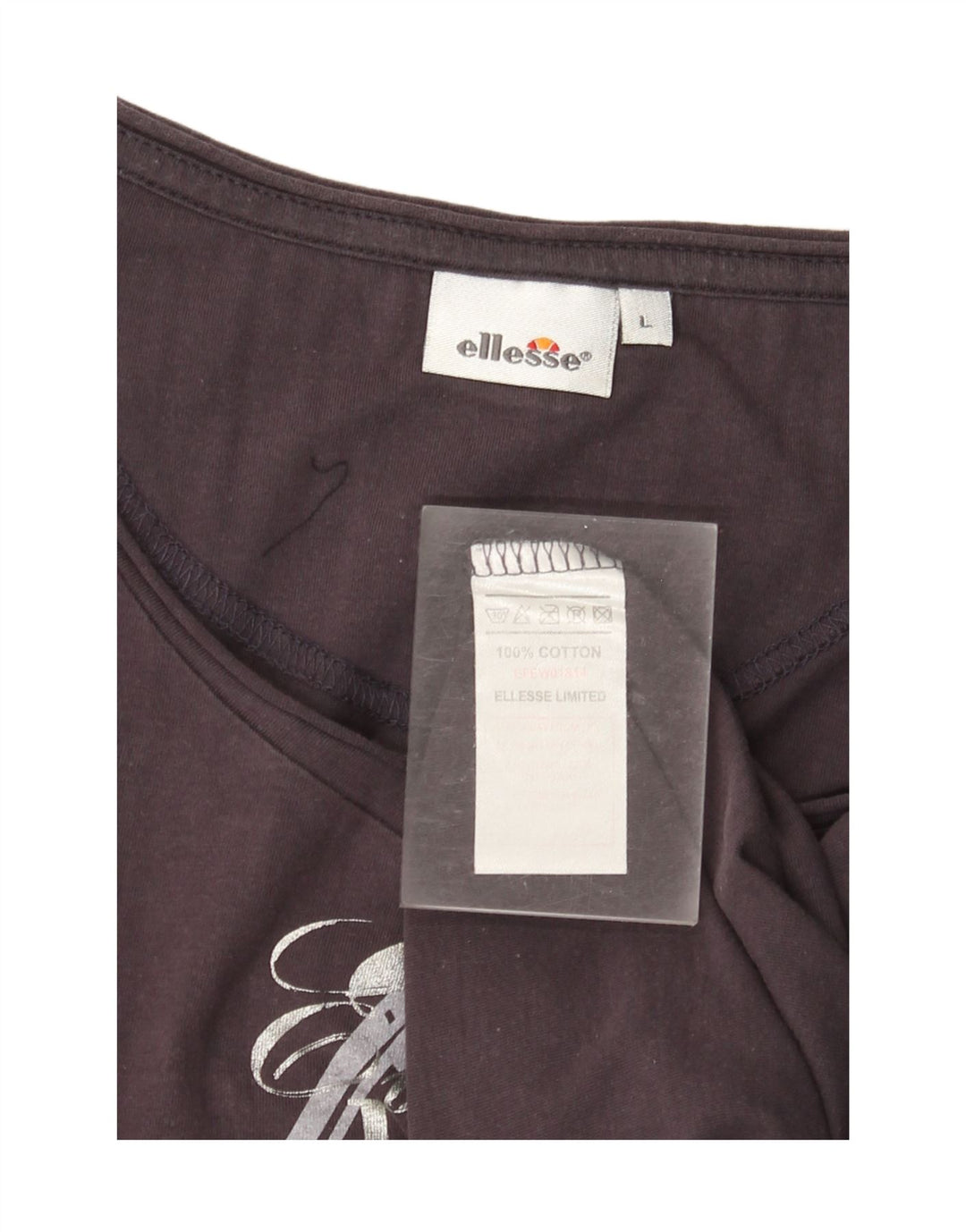 Γυναικείο γραφικό μπλουζάκι ELLESSE Top UK 14 Large Navy Blue από βαμβάκι