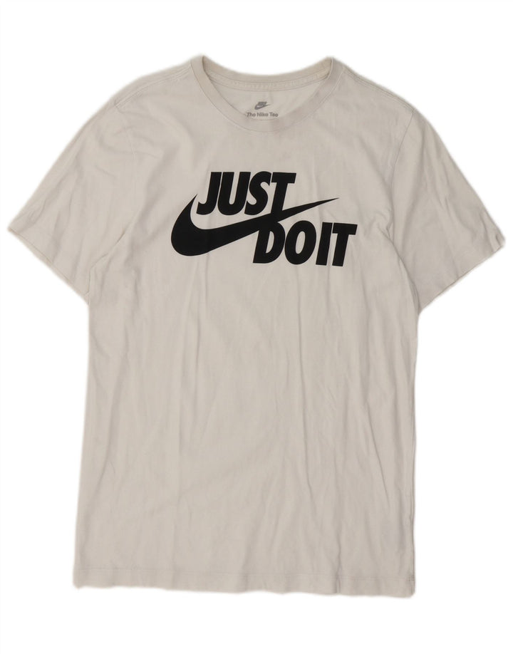 Ανδρικό γραφικό μπλουζάκι Nike, μικρό λευκό βαμβακερό