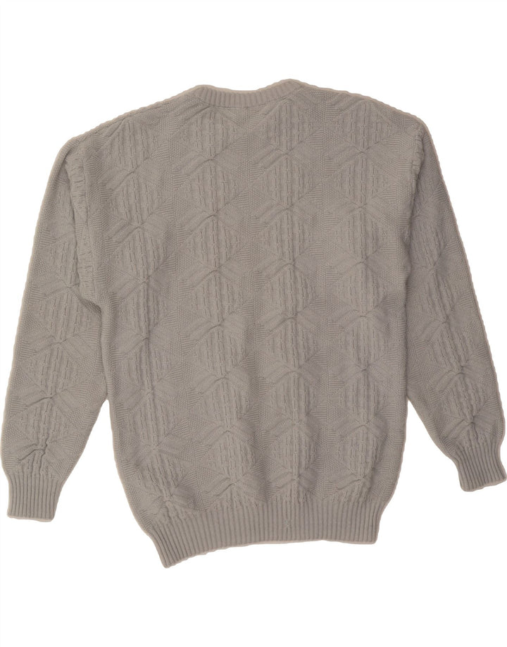 VINTAGE Mens Crew Neck Jumper Sweater IT 50 Medium Grey Vintage Vintage and Second-Hand Vintage from Messina Hembry 