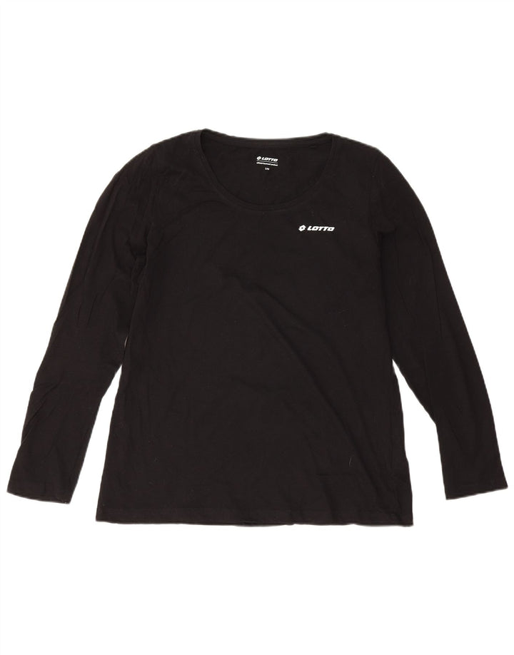 Γυναικείο Lotto Oversized τοπ μακρυμάνικο UK 10 Small μαύρο βαμβακερό