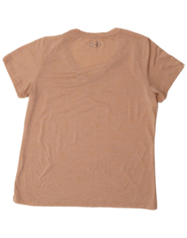 Under Armour Γυναικείο T-Shirt Heat Gear Top Large Pink Flecked