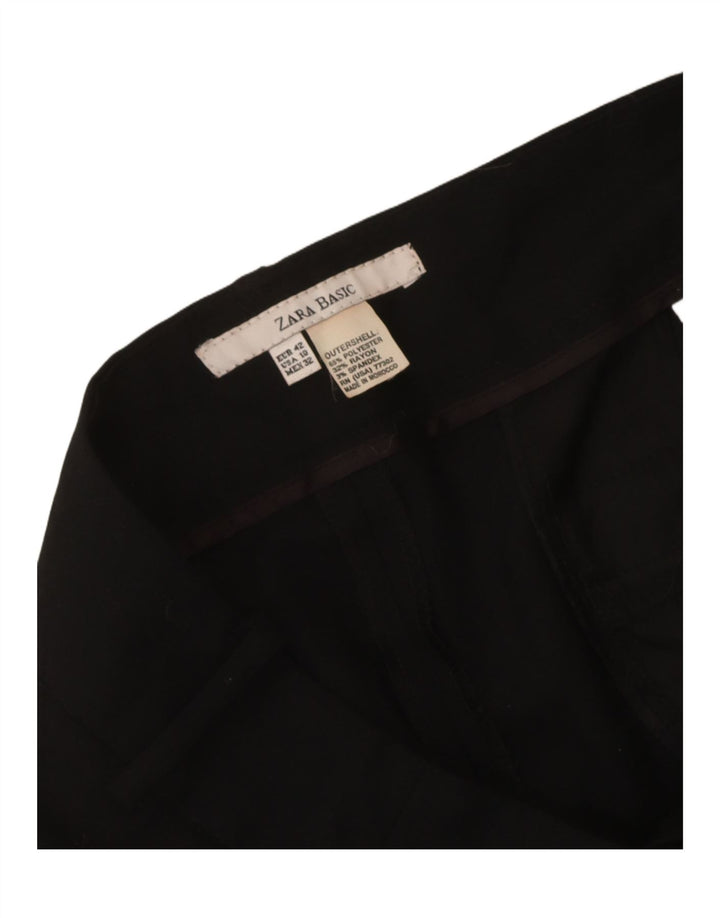 Zara Γυναικείο Slim παντελόνι Chino EU 42 Large W32 L30 Μαύρο πολυεστέρα