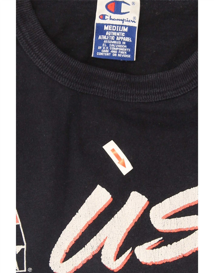 Ανδρικό γραφικό μπλουζάκι Champion Top Medium Navy Blue βαμβακερό