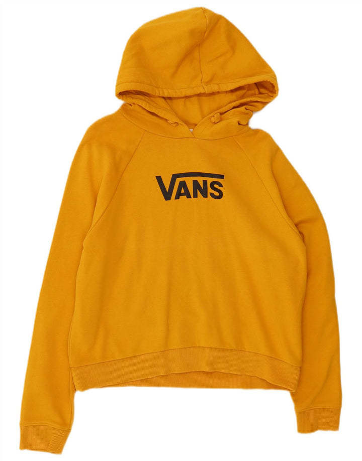 Γυναικείο VANS Loose Fit Graphic Hoodie Jumper UK 14 Μεσαίο κίτρινο βαμβάκι