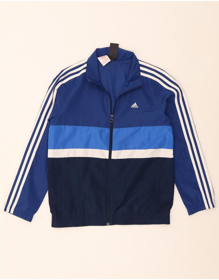 Adidas Boys αθλητική φόρμα Adidas Top Jacket 11-12 Years Blue Colourblock Polyester