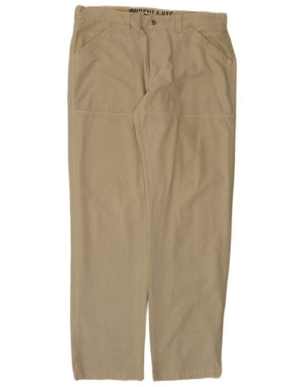 Ανδρικό ίσιο casual παντελόνι Murphy & Nye W40 L36 Μπεζ βαμβακερό