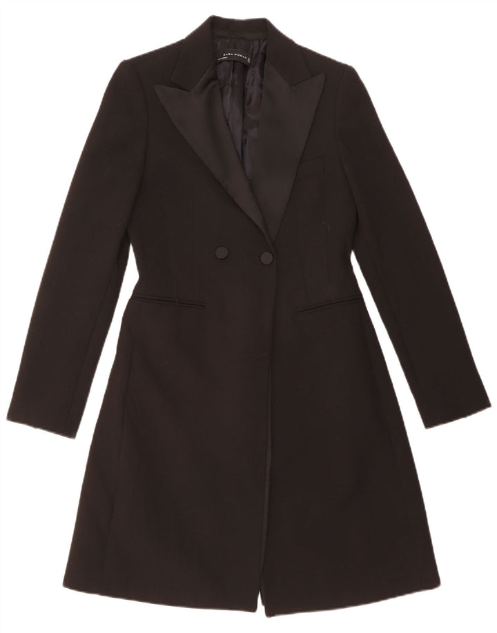 ZARA Γυναικείο Παλτό UK 10 Small Black