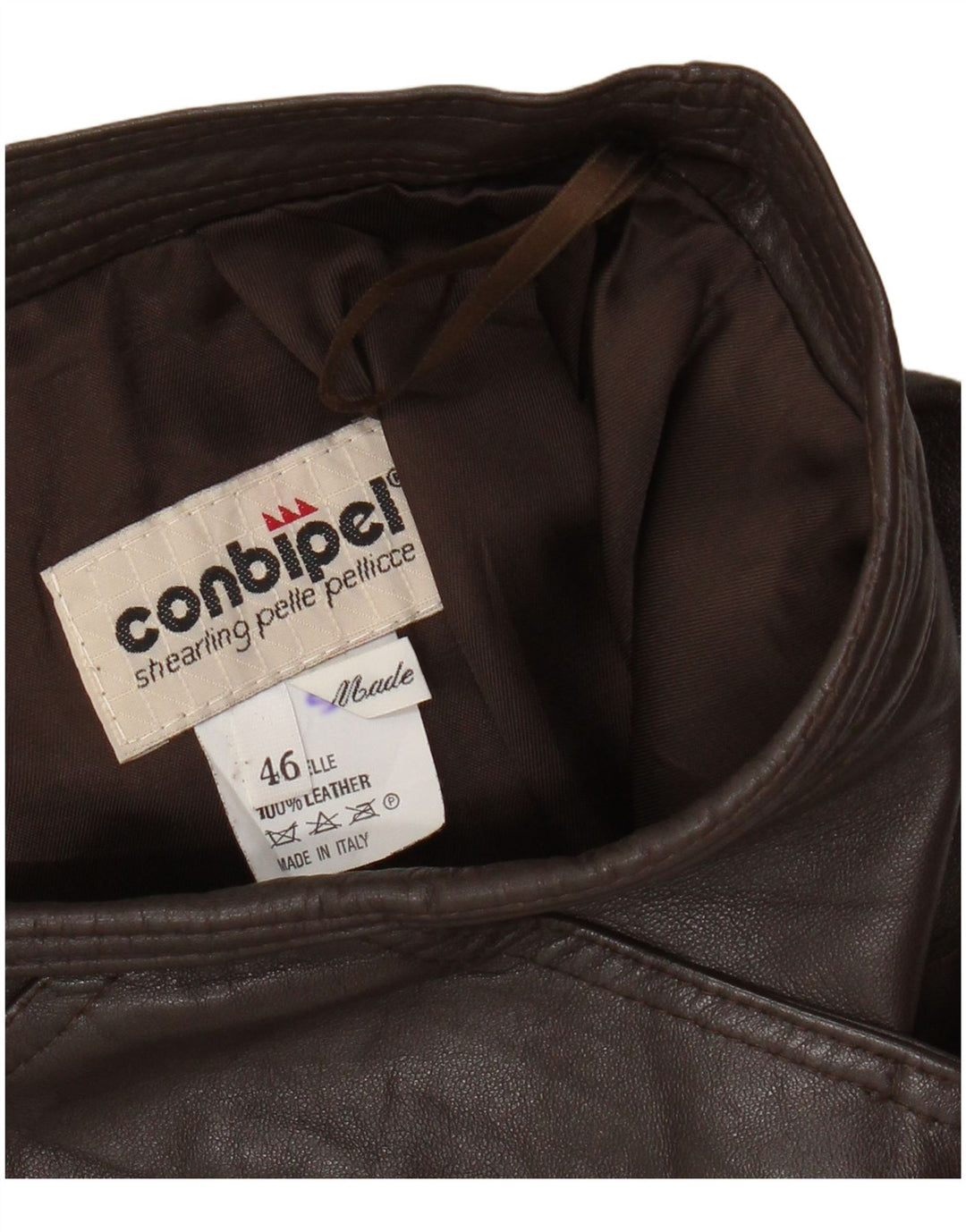 Γυναικεία Δερμάτινη Φούστα Conbipel IT 46 Large W30 Καφέ Δερμάτινη