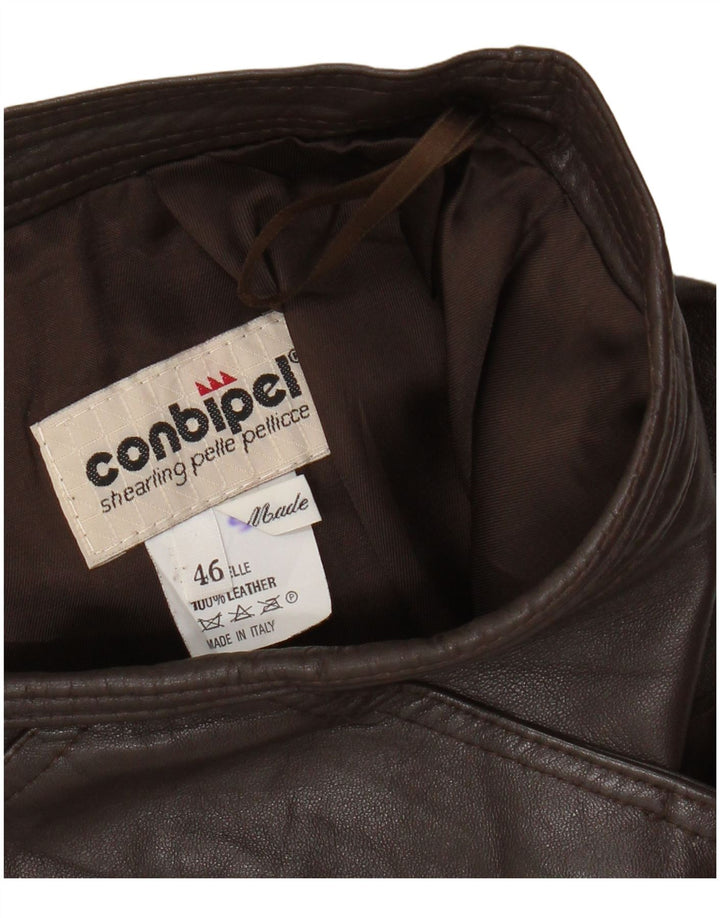 Γυναικεία Δερμάτινη Φούστα Conbipel IT 46 Large W30 Καφέ Δερμάτινη