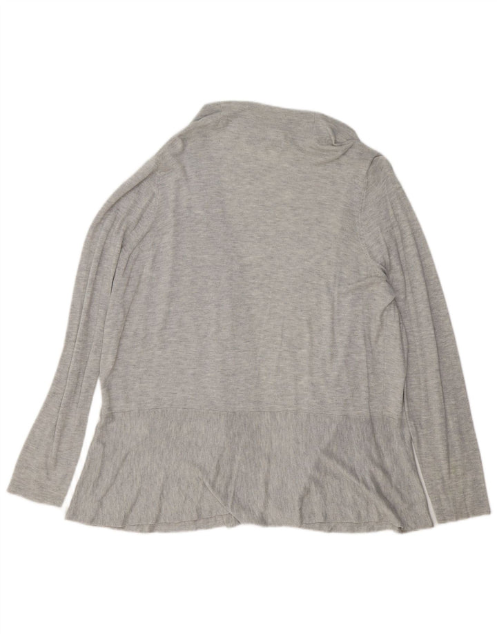 MARKS & SPENCER Γυναικείο ανοιχτό πουλόβερ ζακέτα UK 20 2XL με γκρι φλύκταινες