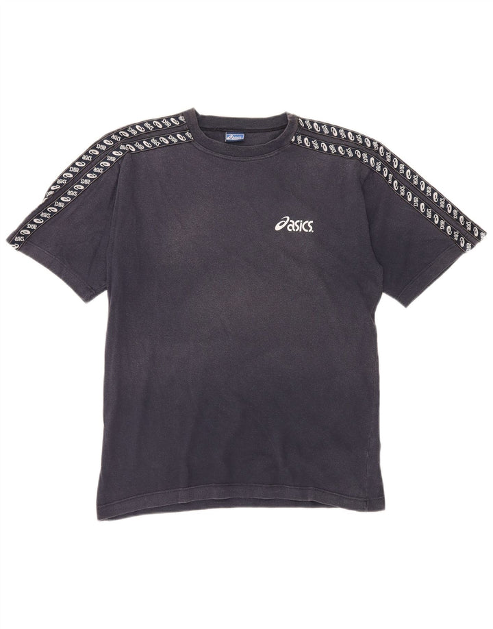 Ανδρικό γραφικό μπλουζάκι Asics Top μεσαίο μπλε ναυτικό βαμβακερό