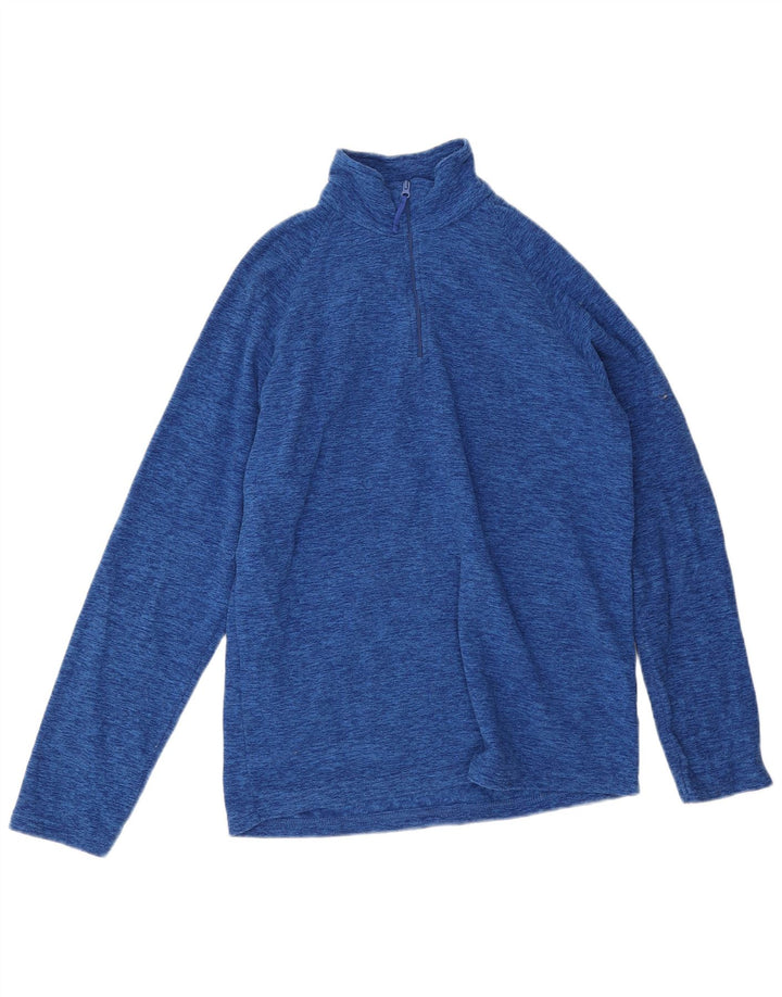 Ανδρική αποθήκη Mountain Warehouse με φερμουάρ Fleece Jumper Small Blue Flecked Polyester