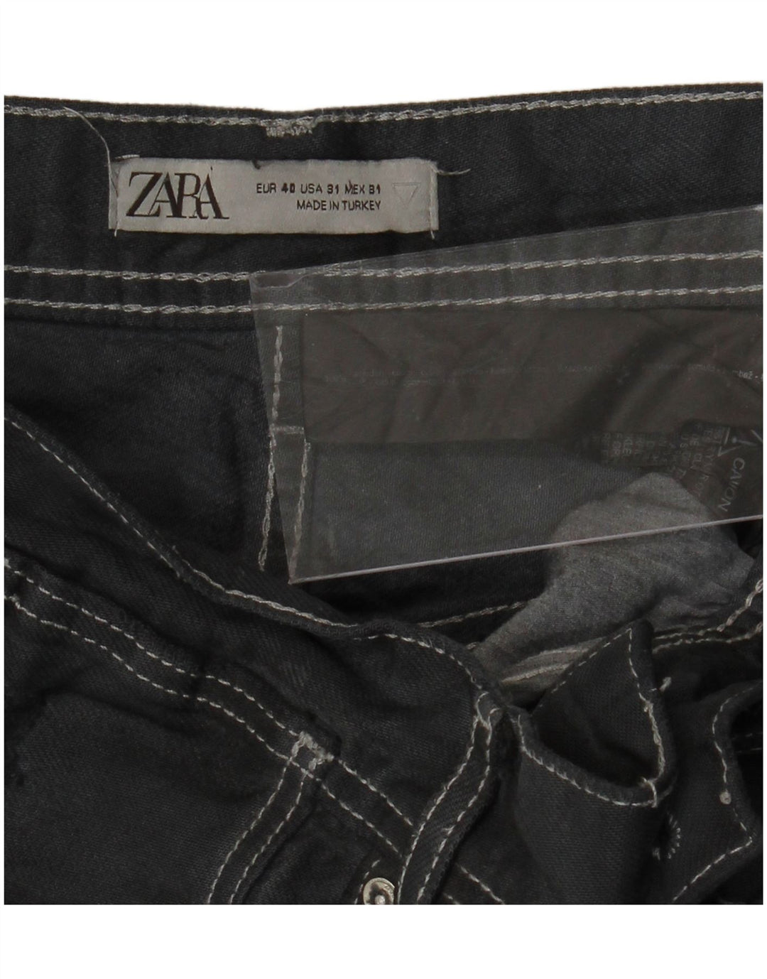 Ανδρικό τζιν σορτς ZARA ταλαιπωρημένο EU 40 Medium W31 Γκρι βαμβακερό