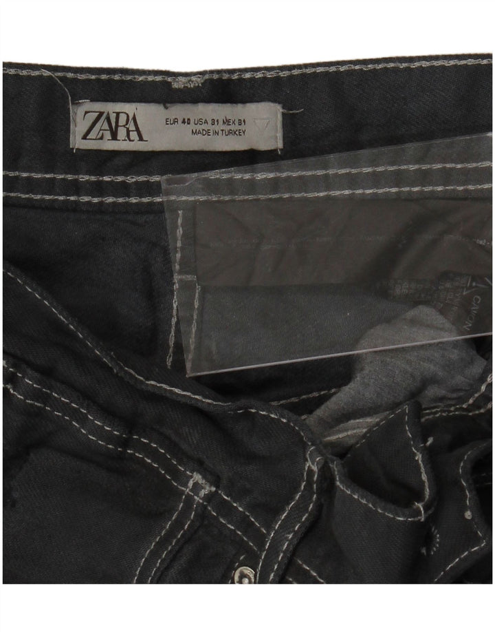 Ανδρικό τζιν σορτς ZARA ταλαιπωρημένο EU 40 Medium W31 Γκρι βαμβακερό
