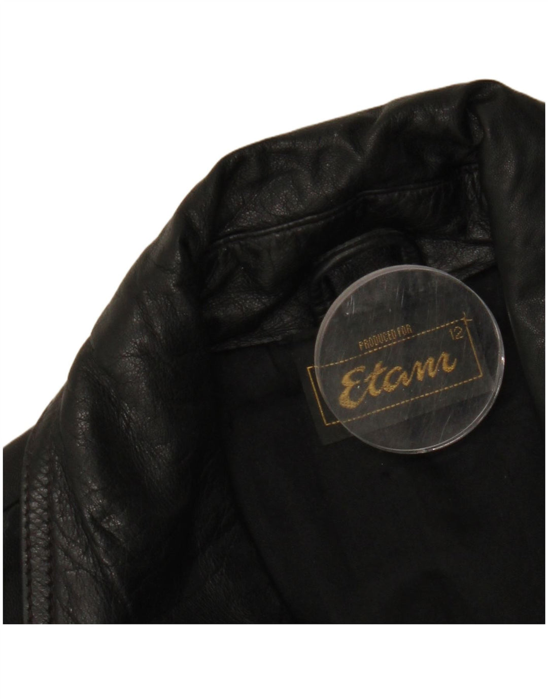 ETAM Γυναικείο Δερμάτινο Μπουφάν US 12 Large Black Leather
