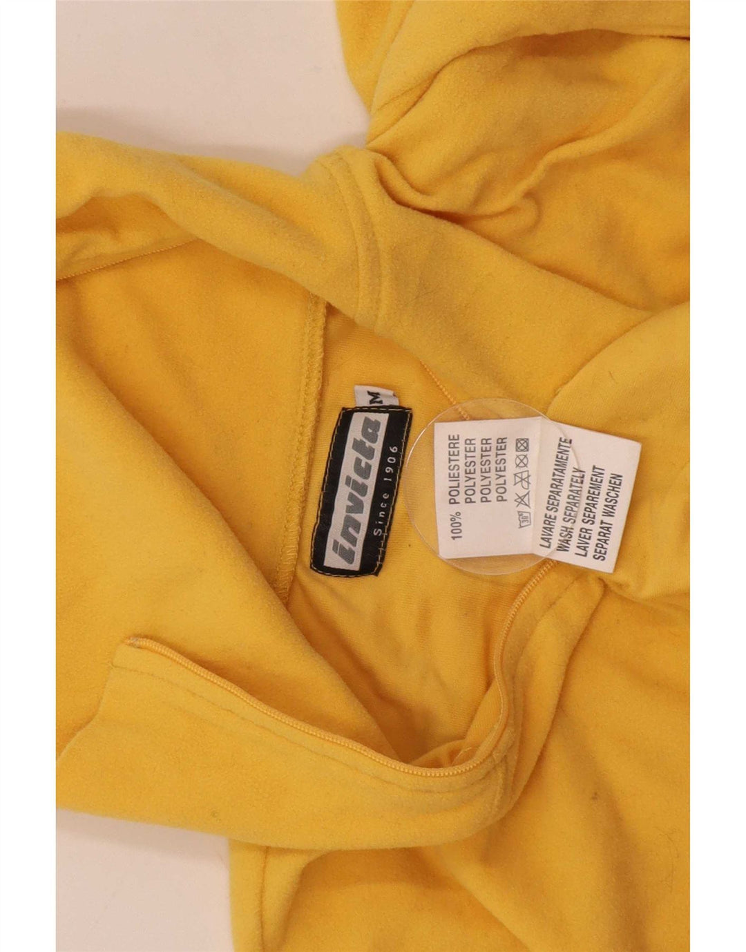 Invicta γυναικείο φερμουάρ Fleece Jumper UK 12 Medium Yellow Polyester