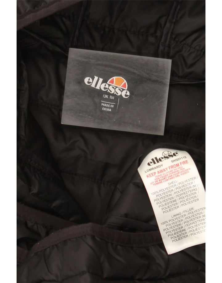 Ellesse Ανδρικό μπουφάν με κουκούλα UK 38 Μεσαίο Μαύρο Πολυεστέρας