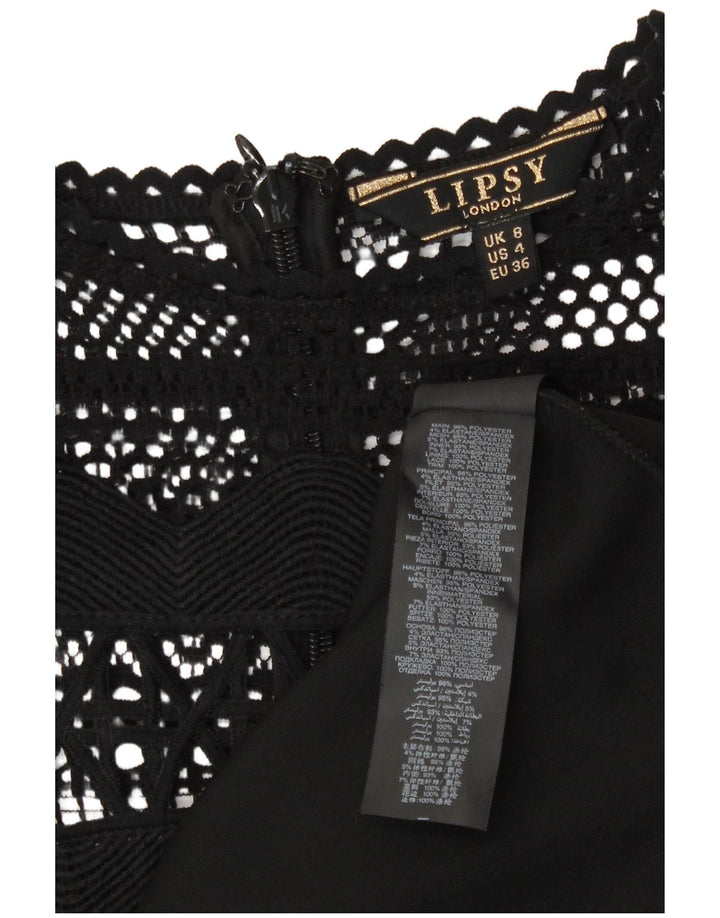 Lipsy γυναικείο αμάνικο φόρεμα με θήκη UK 8 Small Black Polyester