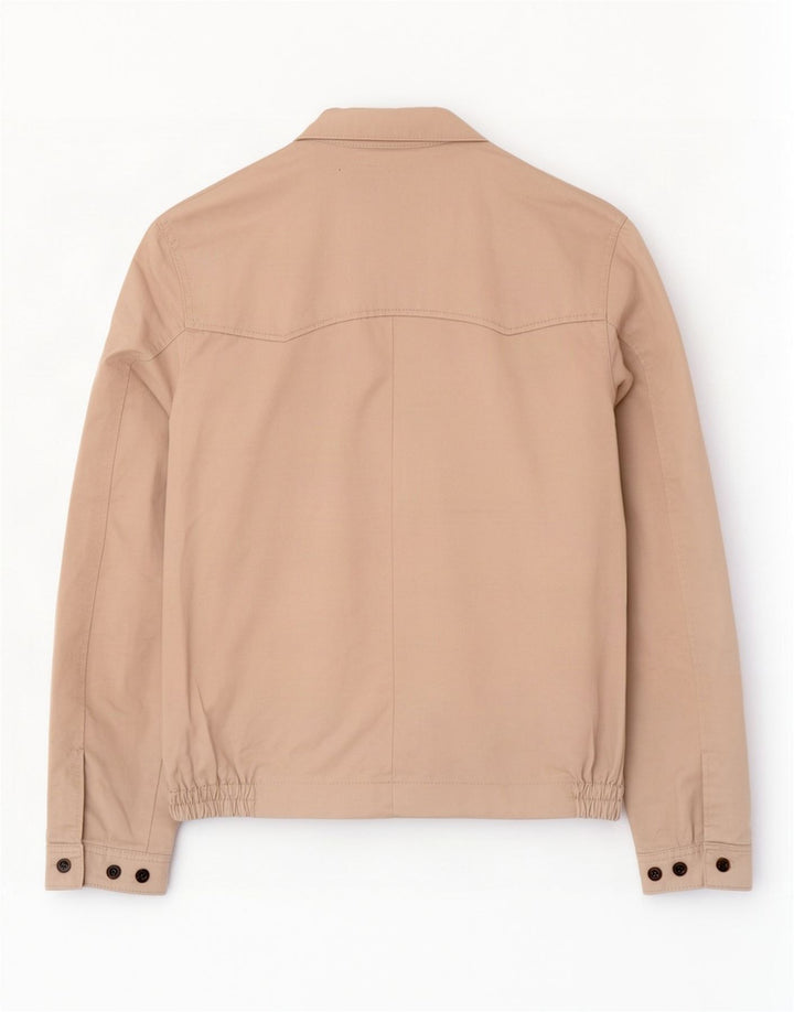 Marks & Spencer Ανδρικό Μπουφάν Μπλε Harbor Bomber UK 38 Βαμβακερό μεσαίο μπεζ