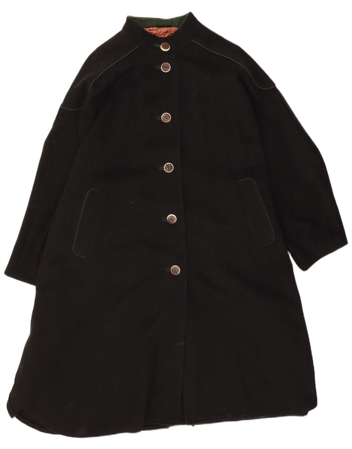 Pischl Γυναικείο Παλτό Poncho One Size Μαύρο Μάλλινο