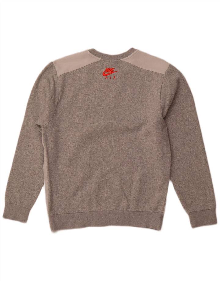Ανδρικό γραφικό φούτερ NIKE Jumper Small Grey Colourblock Βαμβακερό