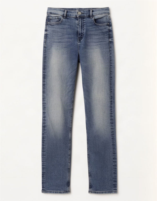 Marks & Spencer Womens Slim Jeans UK 10 Small W28 L30 Blue Cotton