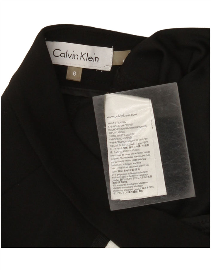 CALVIN KLEIN Γυναικείο ίσιο casual παντελόνι US 6 Medium W30 L28 μαύρο
