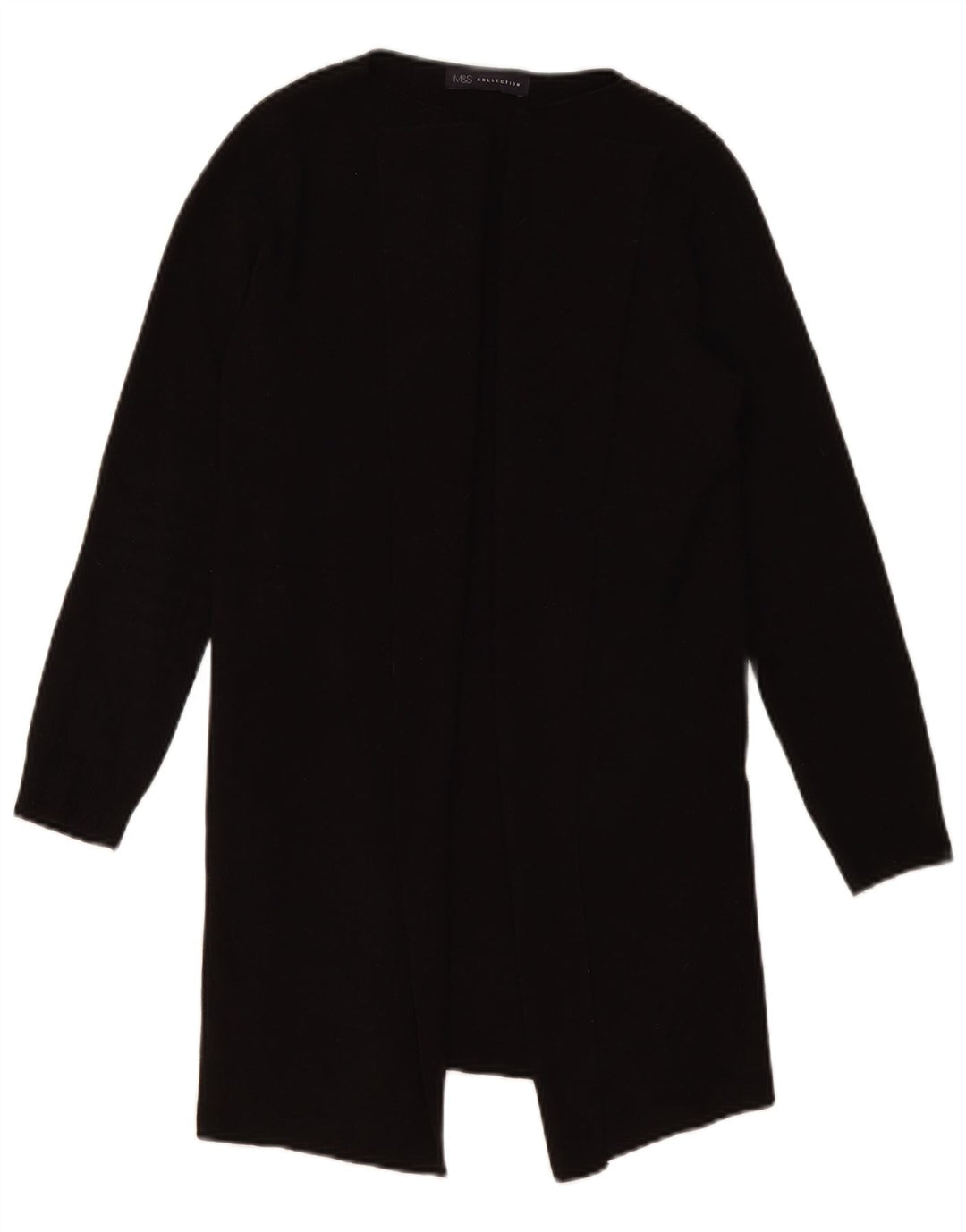 Marks & Spencer Γυναικείο Longline ανοιχτό πουλόβερ ζακέτα UK 10 Small Black