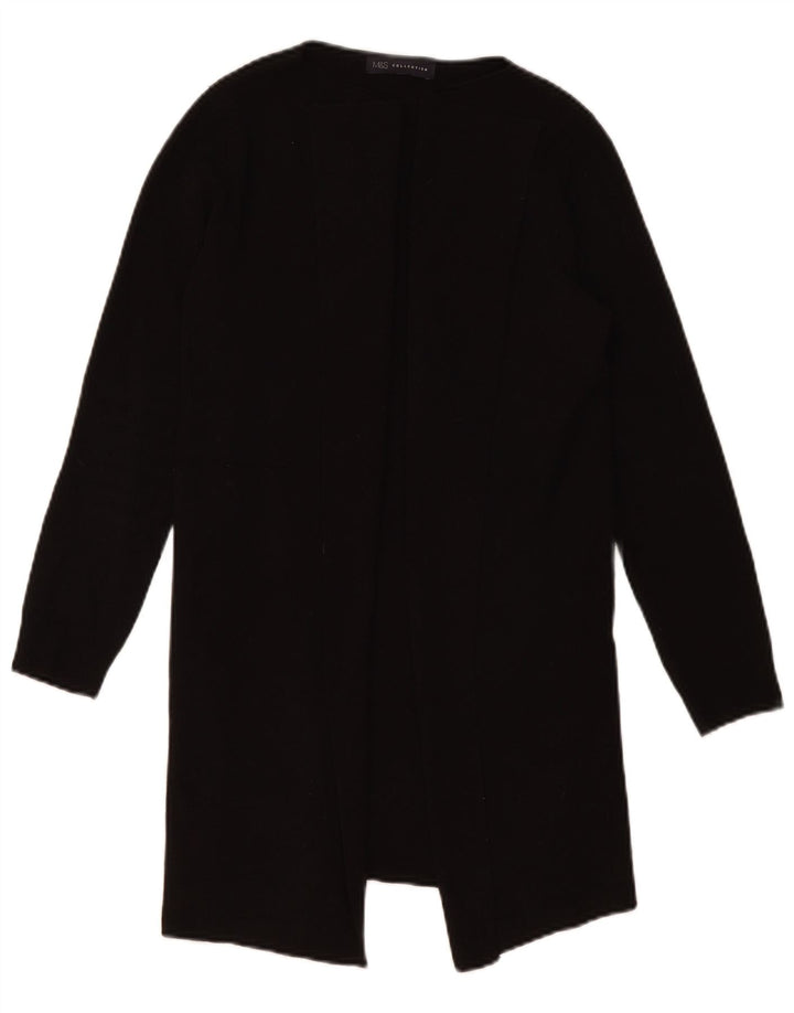 Marks & Spencer Γυναικείο Longline ανοιχτό πουλόβερ ζακέτα UK 10 Small Black