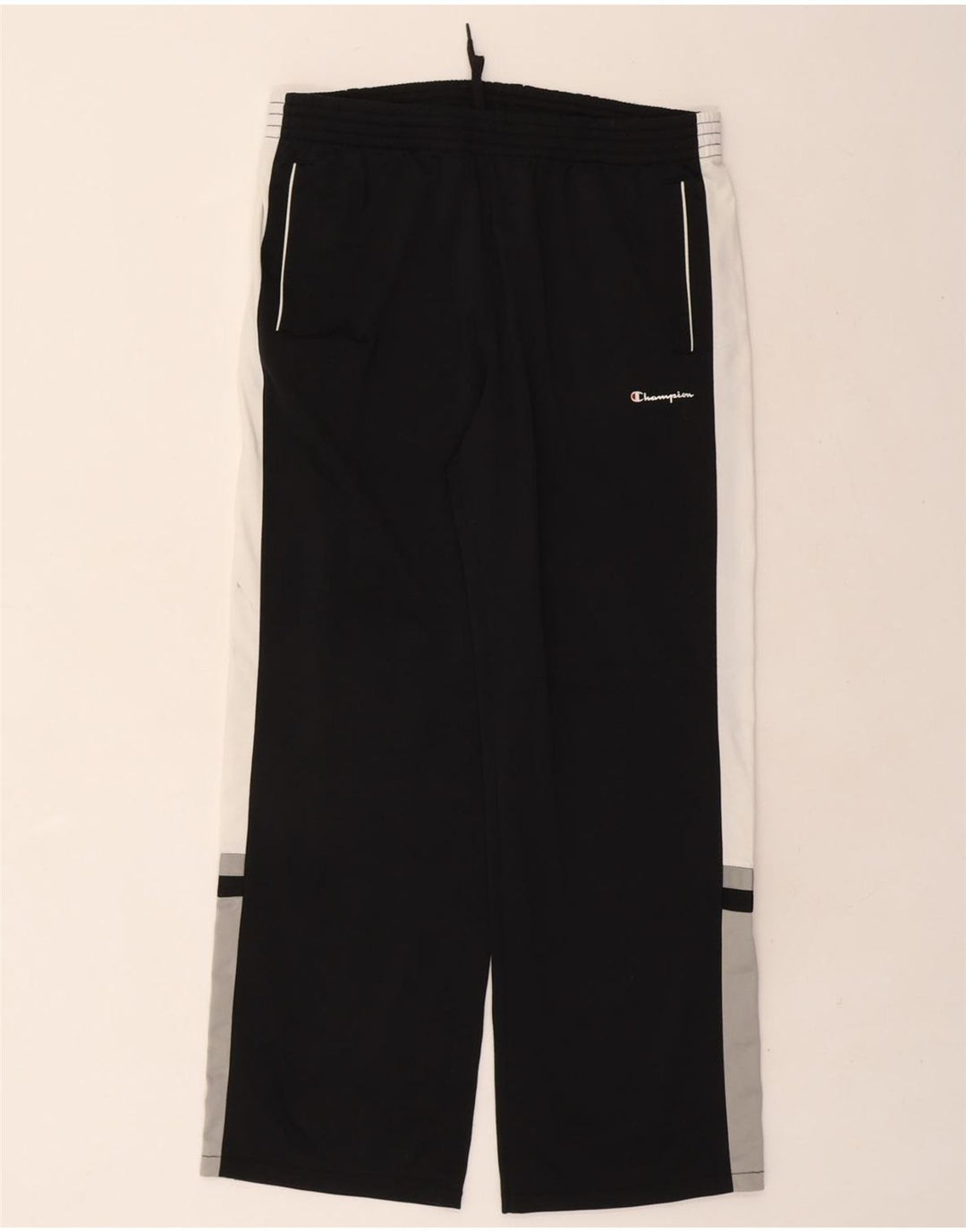 CHAMPION Mens Tracksuit Trousers Large Black Polyester Vintage Champion and Second-Hand Champion from Messina Hembry 