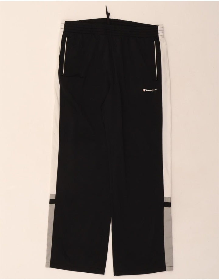 CHAMPION Mens Tracksuit Trousers Large Black Polyester Vintage Champion and Second-Hand Champion from Messina Hembry 