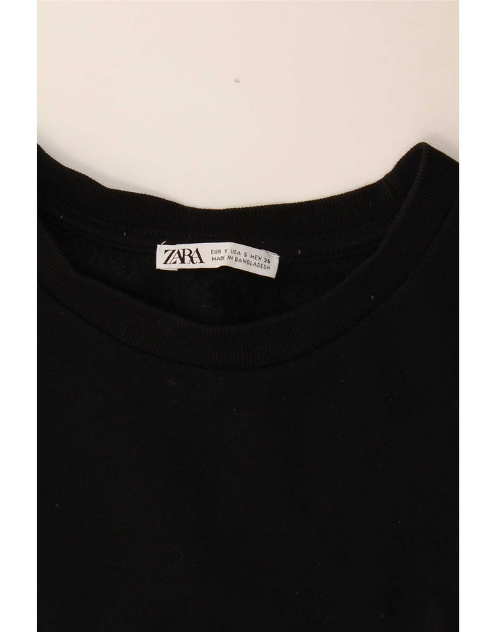 Zara Γυναικεία φούτερ μεγάλου μεγέθους Jumper UK 10 Small Black