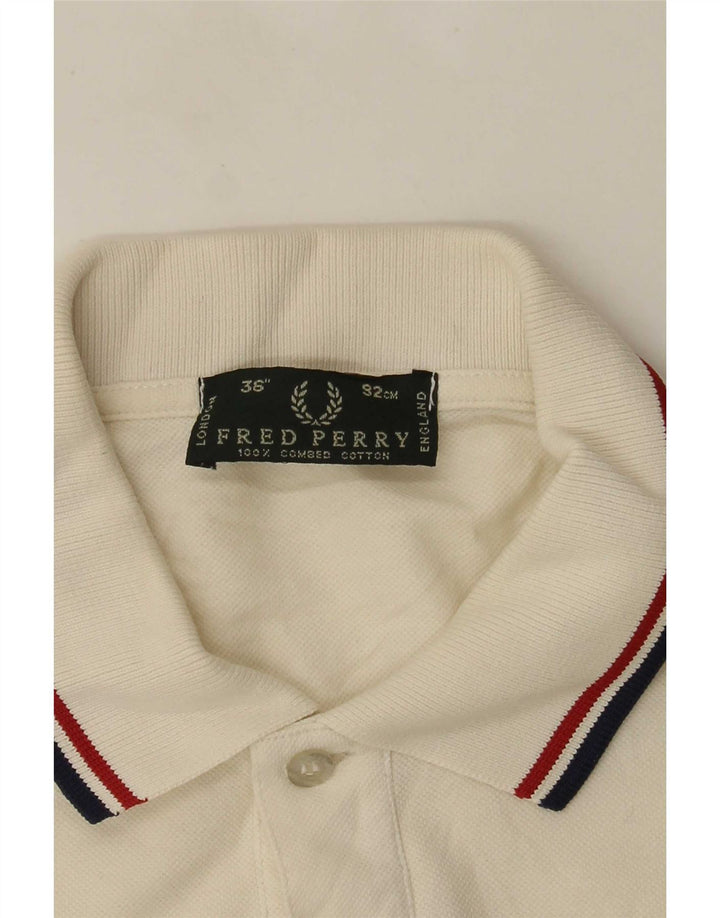 Fred Perry Ανδρικό μακρυμάνικο μπλουζάκι πόλο μικρό σε λευκό βαμβακερό