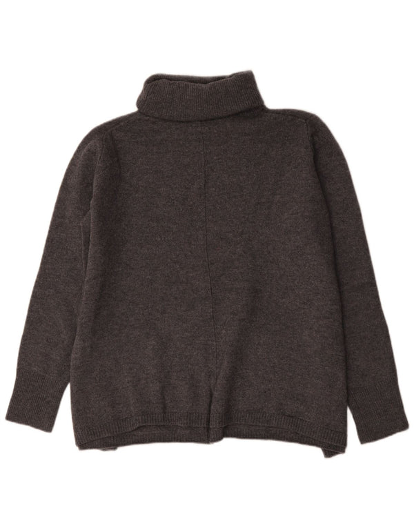 White Label Γυναικείο πουλόβερ μεγάλου μεγέθους με ρολό λαιμόκοψη UK 16 μεγάλο γκρι