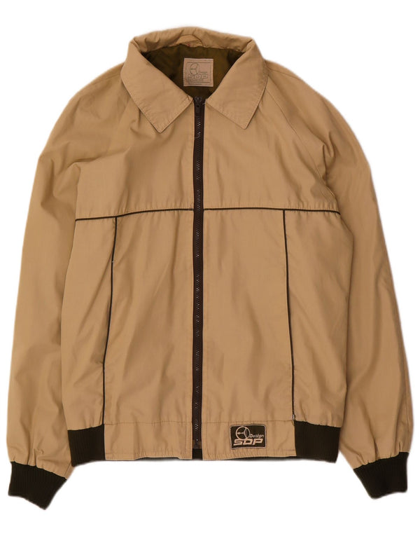 Ανδρικό μπουφάν Trevira Bomber UK 46 Small Beige Colourblock Cotton