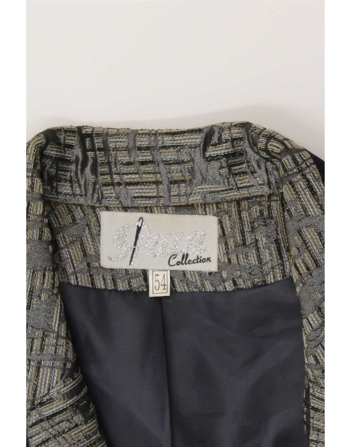 Vintage Γυναικείο Μπουφάν Blazer IT 54 3XL Grey Paisley