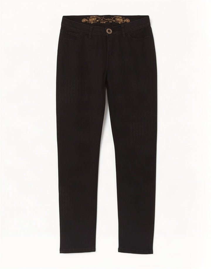 Γυναικείο Skinny Jeans Desigual W32 L32 Black Houndstooth